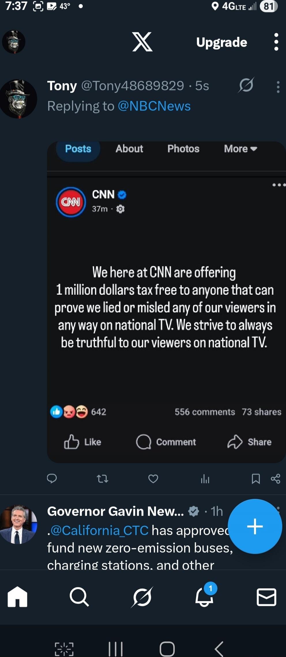 We here at CNN are offering 1 million dollars tax free to anyone that can prove we lied or misled any of our viewers in any way on national TV. We strive to always be truthful to our viewers on national TV.