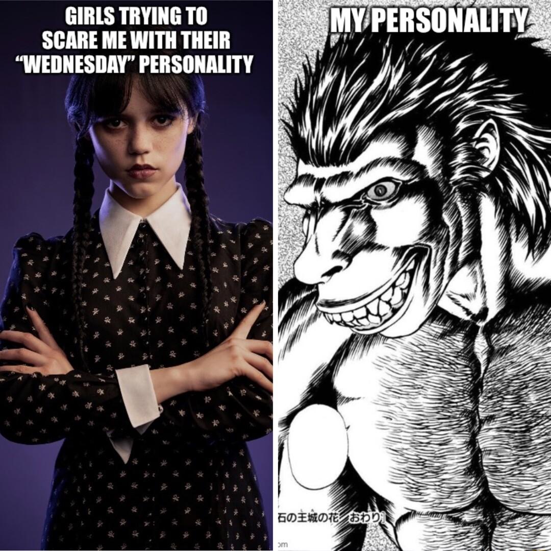 GIRLS TRYING TO SCARE ME WITH THEIR WEDNESDAY PERSONALITY