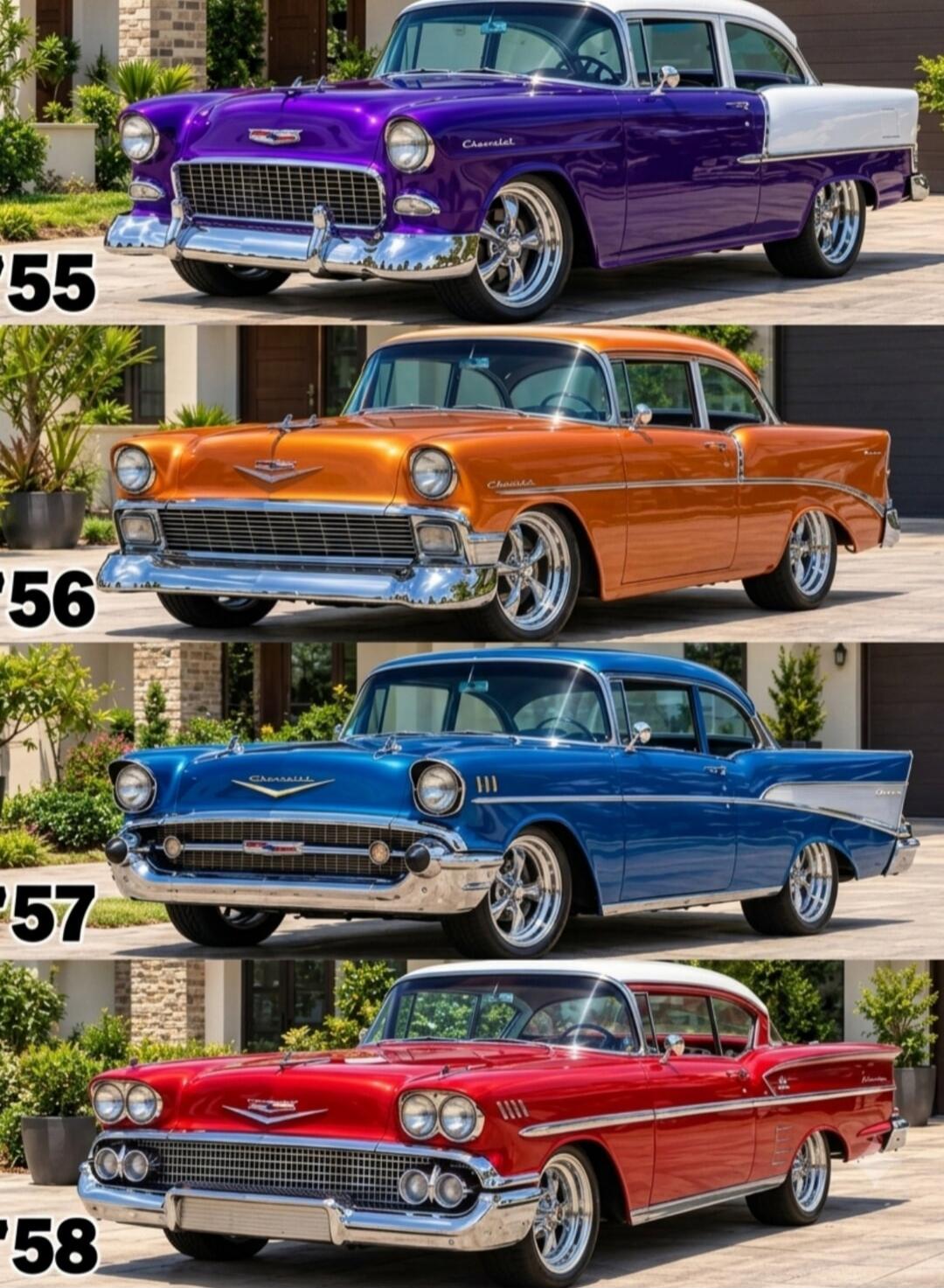 55 Chevrolet, 56 Chevrolet, 57 Chevrolet, 58 Chevrolet