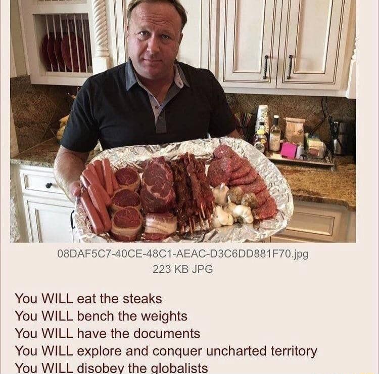 223 KB JPG You WILL eat the steaks You WILL bench the weights You WILL have the documents You WILL explore and conquer uncharted territory Noar WL L dizobev the alobalists