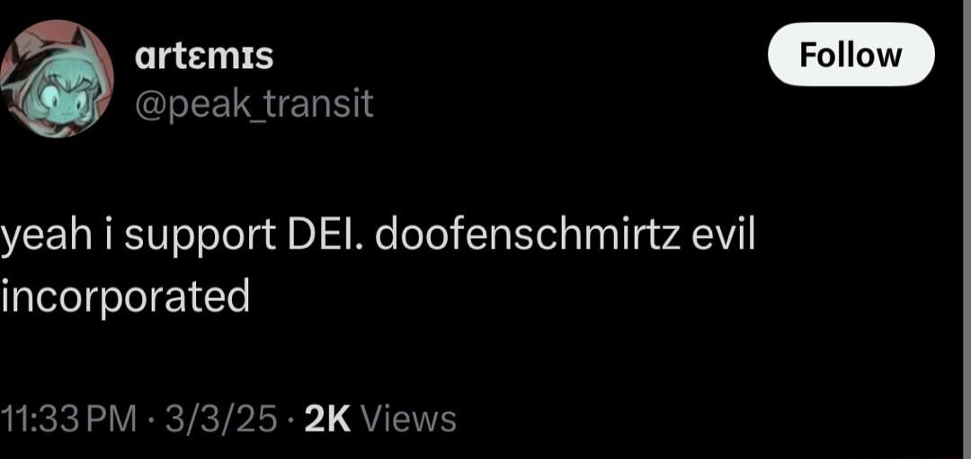 LEIRER Y yeah i support DEI doofenschmirtz evil incorporated 1133PM 3 5 2K Views