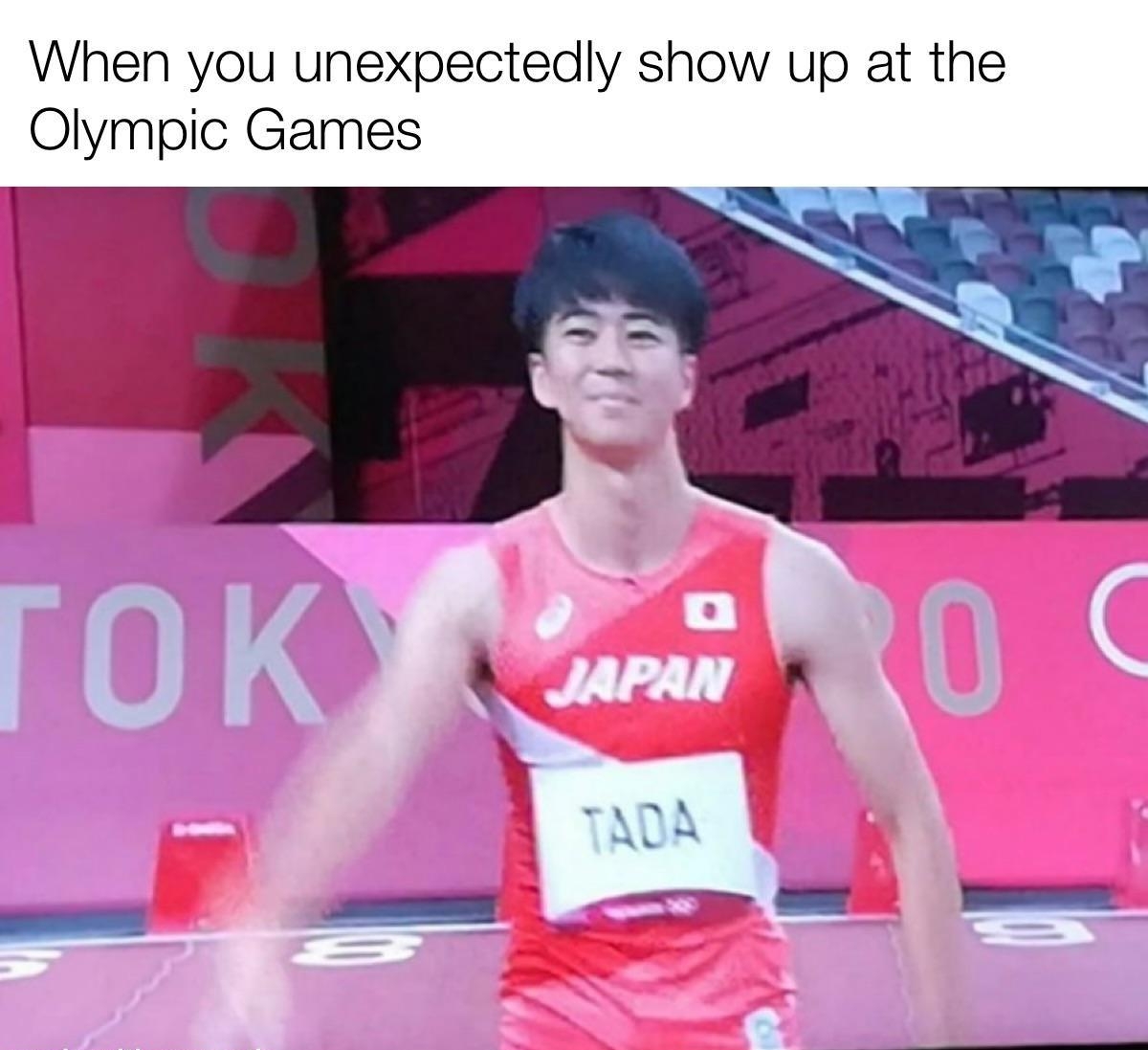 When you unexpectedly show up at the Olympic Games