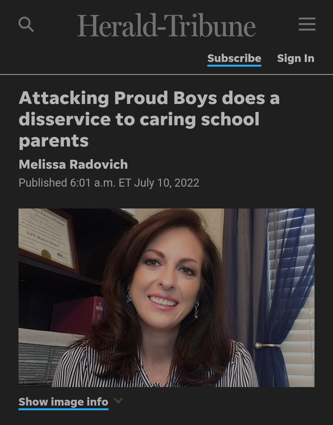 YN 5 21 6 5 Do 110 Subscribe Sign In Attacking Proud Boys does a disservice to caring school EIC Melissa Radovich Published 601 am ET July 102022 il i mmmh ELCALEETIICY