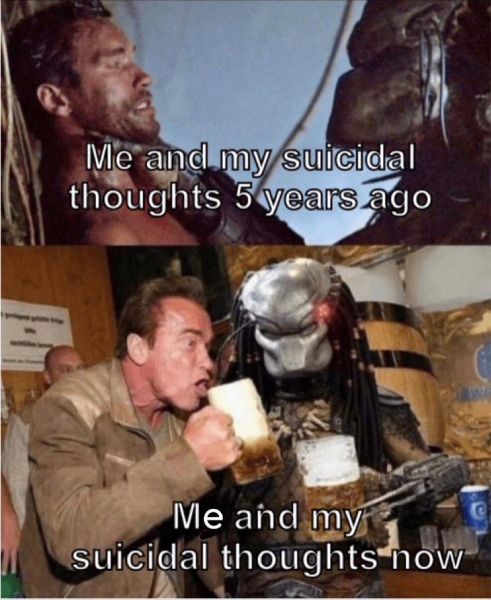 Me and my suicidal thoughts 5 years ago
Me and my suicidal thoughts now