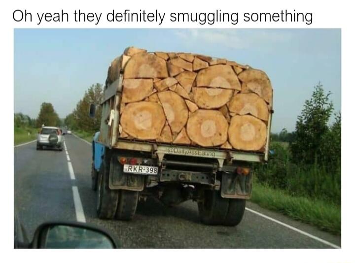 Oh yeah they definitely smuggling something