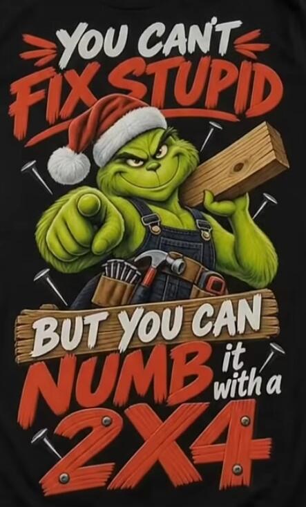 YOU CAN'T FIX STUPID BUT YOU CAN NUMB it with a 2X4