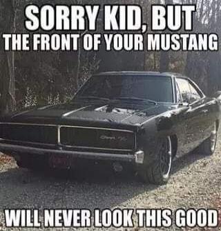 SORRY KID, BUT THE FRONT OF YOUR MUSTANG WILL NEVER LOOK THIS GOOD
