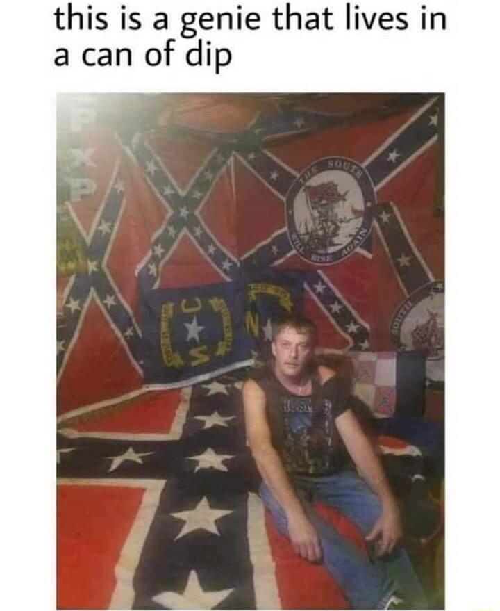 this is a genie that lives in a can of dip