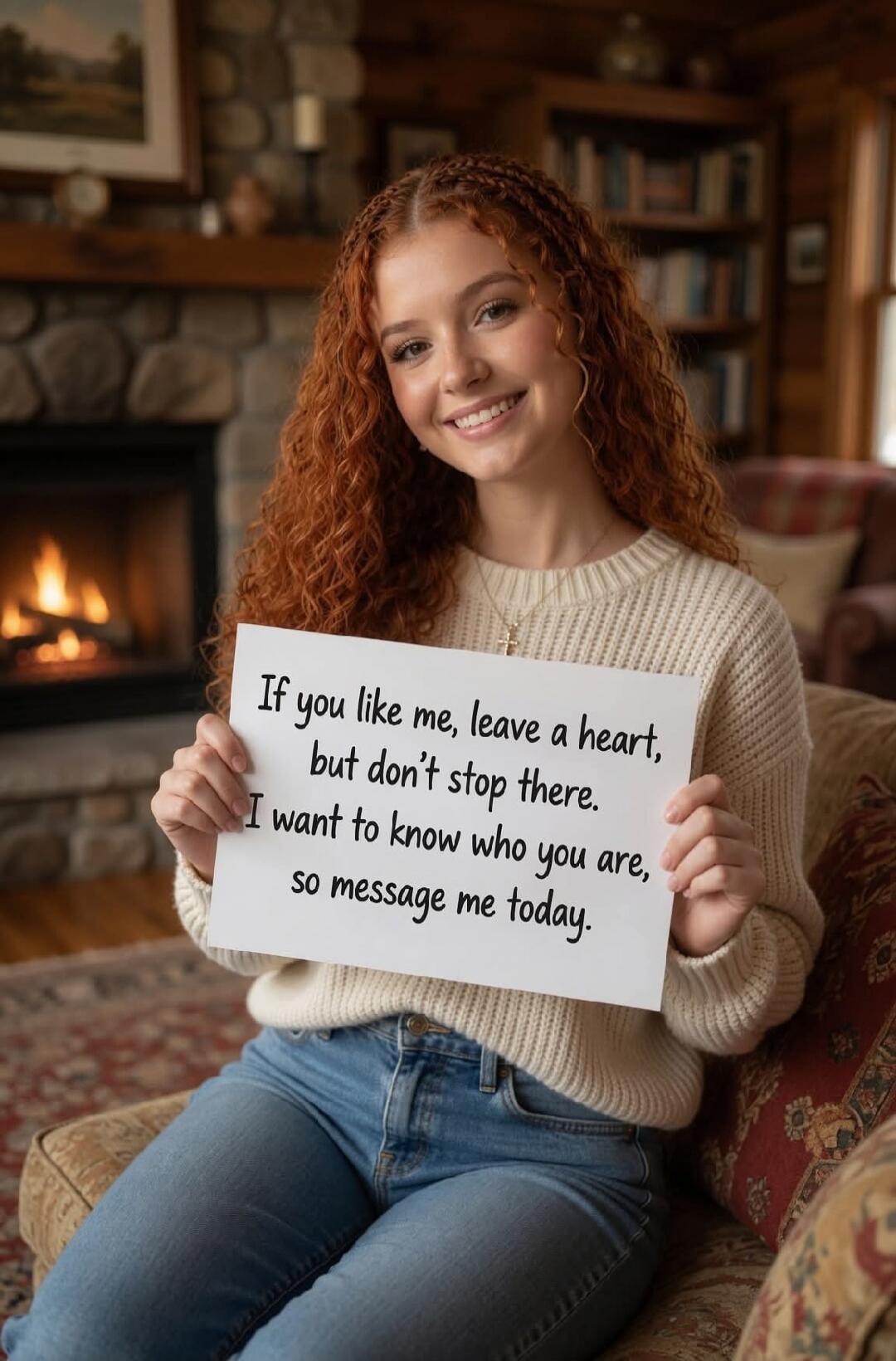 If you like me, leave a heart, but don't stop there. I want to know who you are, so message me today.
