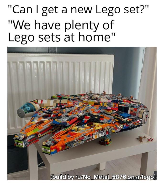 Can get a new Lego set We have plenty of Lego sets at home build by uNo_Metal 5876lonrlego