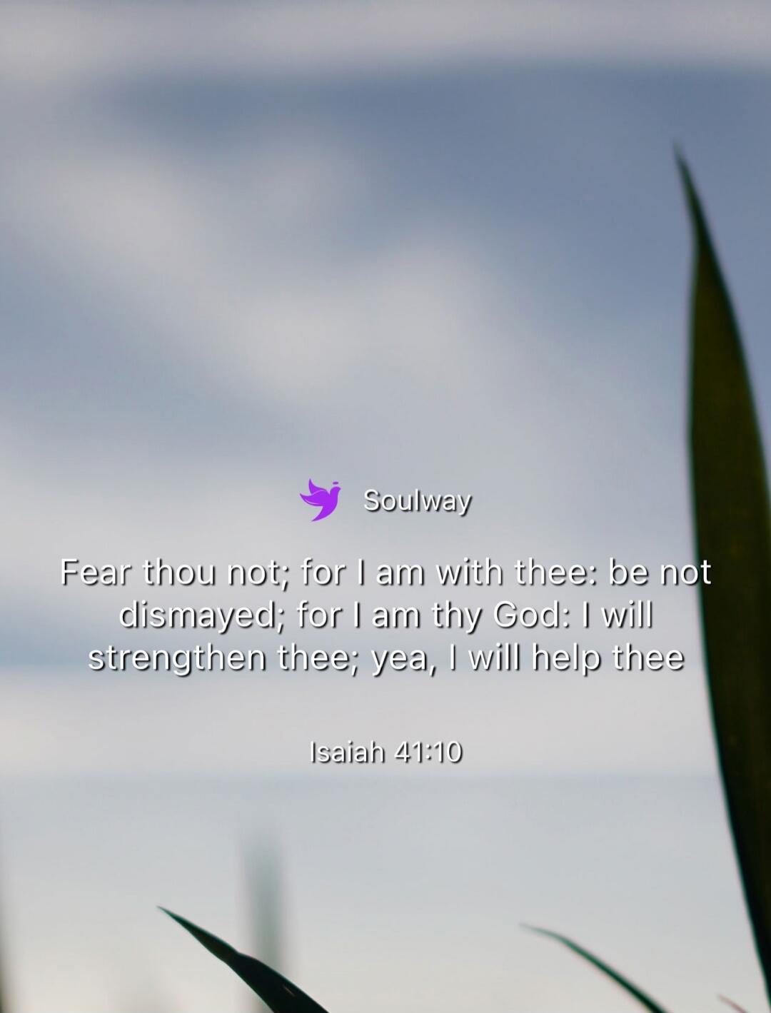 Fear thou not; for I am with thee: be not dismayed; for I am thy God: I will strengthen thee; yea, I will help thee Isaiah 41:10