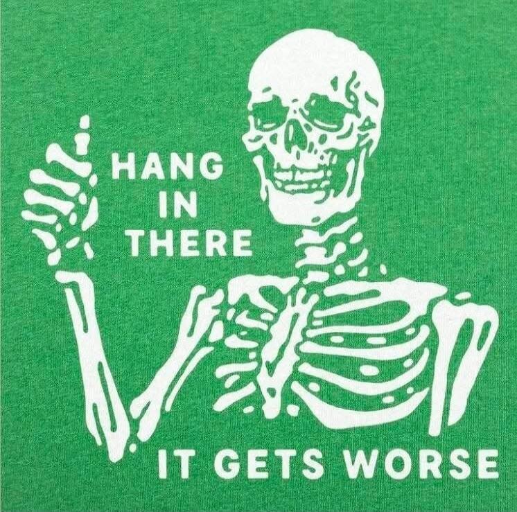 HANG IN THERE IT GETS WORSE