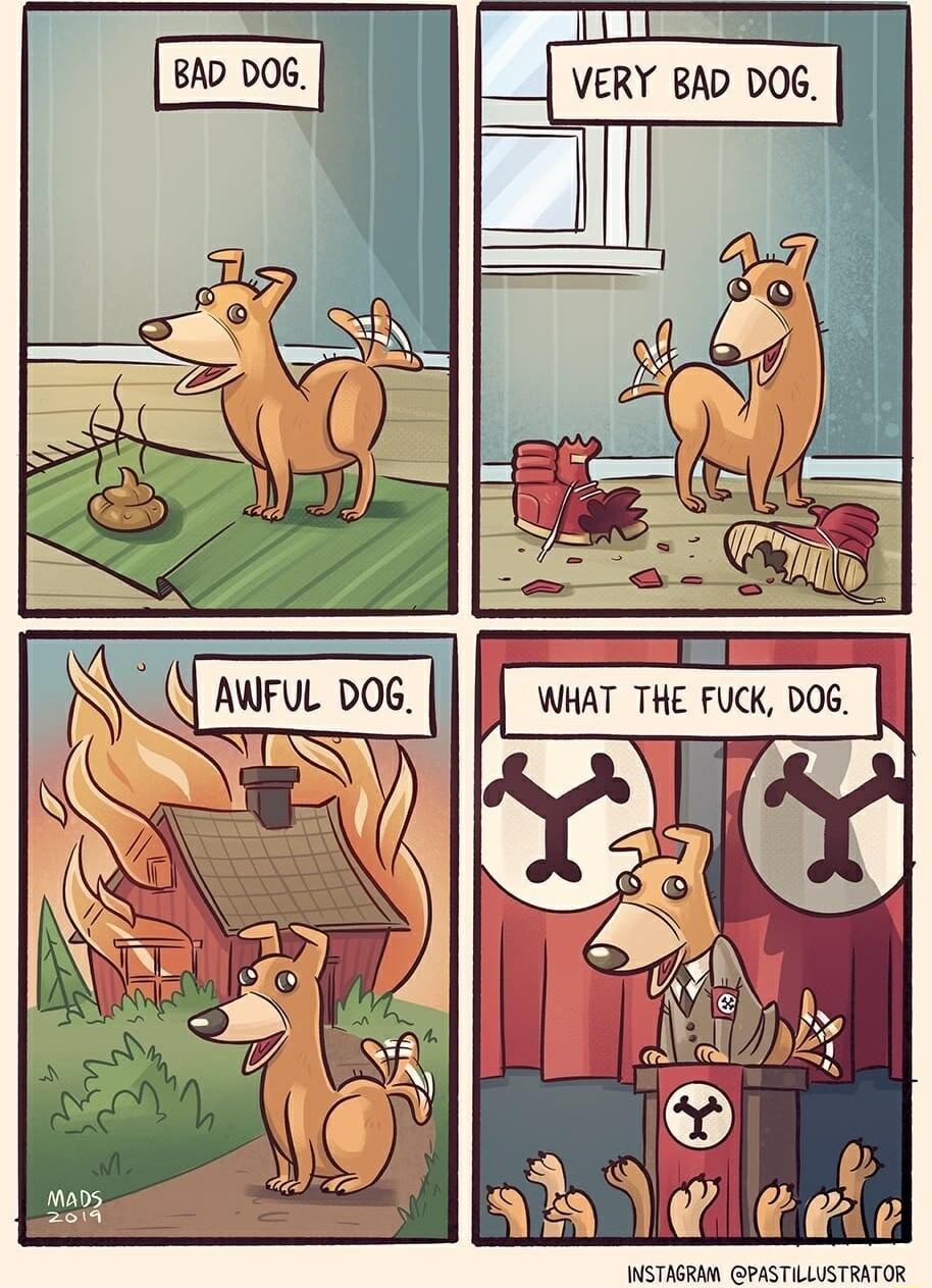 BAD DOG VERY BAD DOG WHAT THE FUCK DOG O 0 shie i clld NSTAGRAM PASTILLUSTRATOR