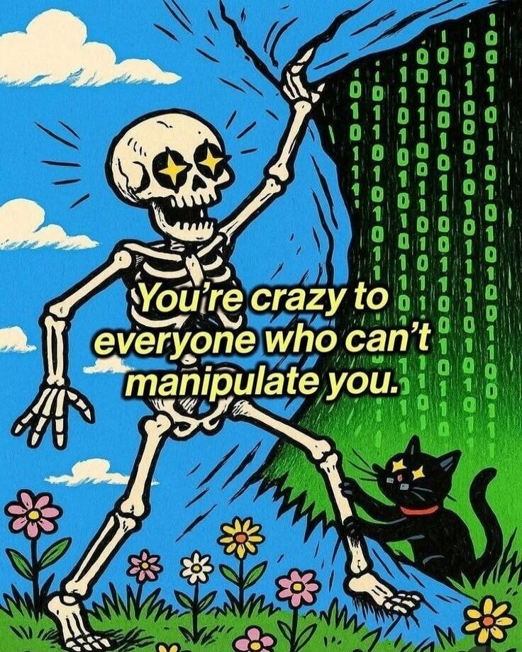 You're crazy to everyone who can't manipulate you.