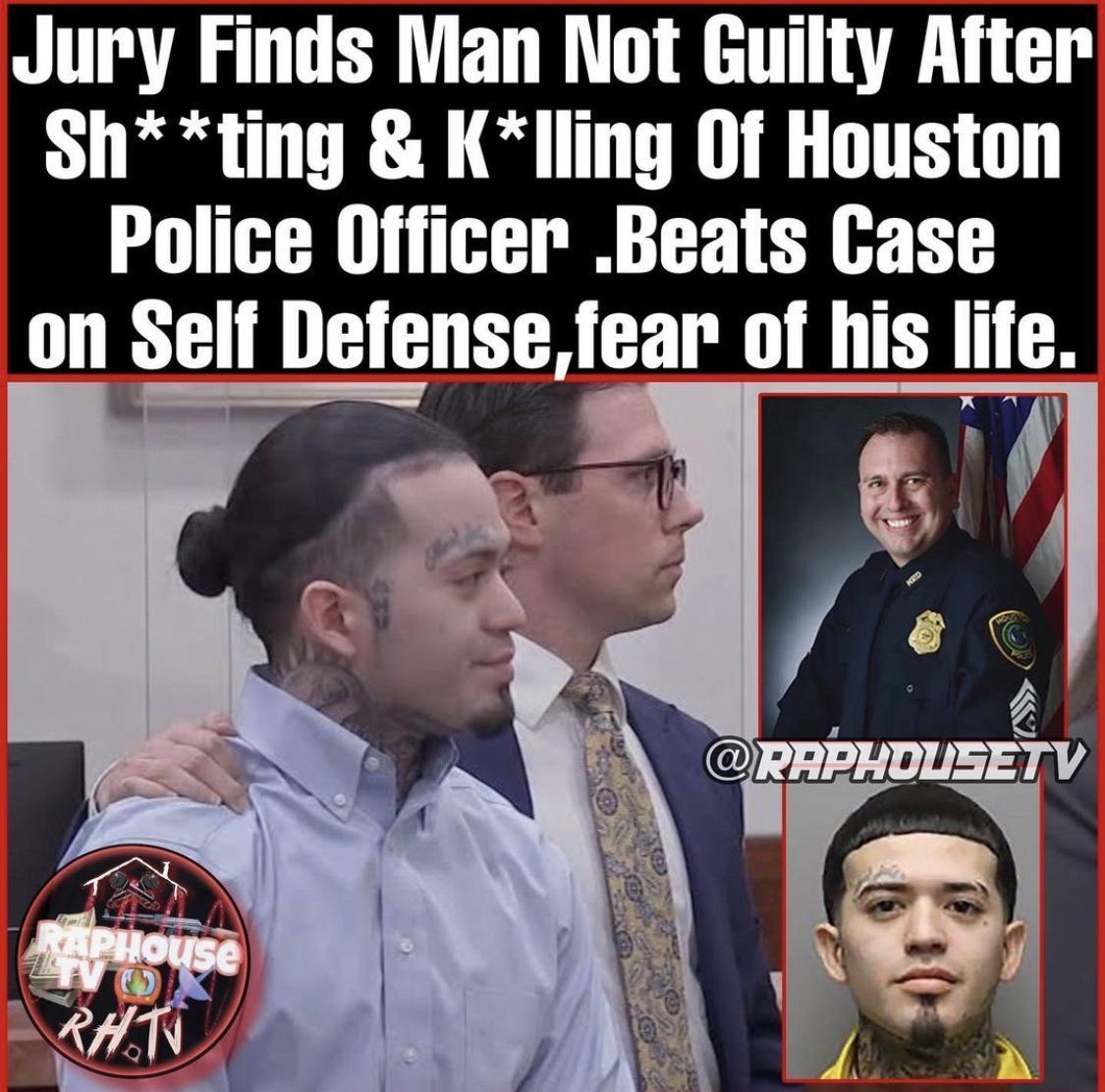 Jury Finds Man Not Guilty After Shting Klling Of Houston Police Officer Beats Case onSeIt LA T G Ll TR Y 1 y