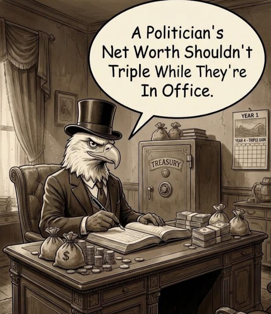 A Politician's Net Worth Shouldn't Triple While They're In Office.