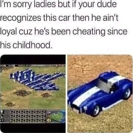 Im sorry ladies but If your dude recognizes this car then he aint loyal cuz hes been cheating since his childhood