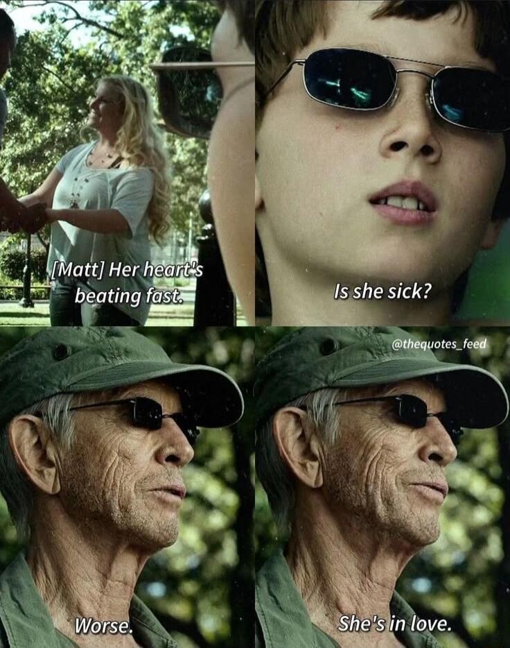 [Matt] Her heart's beating fast.
Is she sick?
Worse.
She's in love.