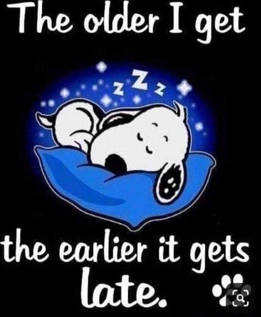 The older I get the earlier it gets late.