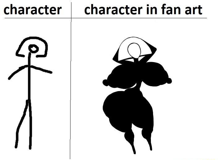 character character in fan art