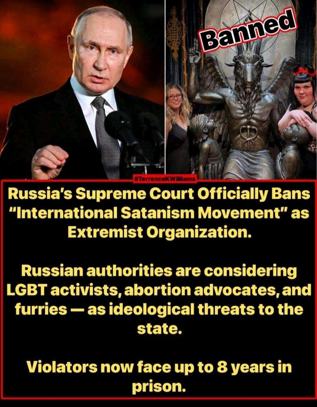 Banned #TerrenceKWilliams Russia's Supreme Court Officially Bans 