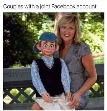 Couples with a joint Facebook account
