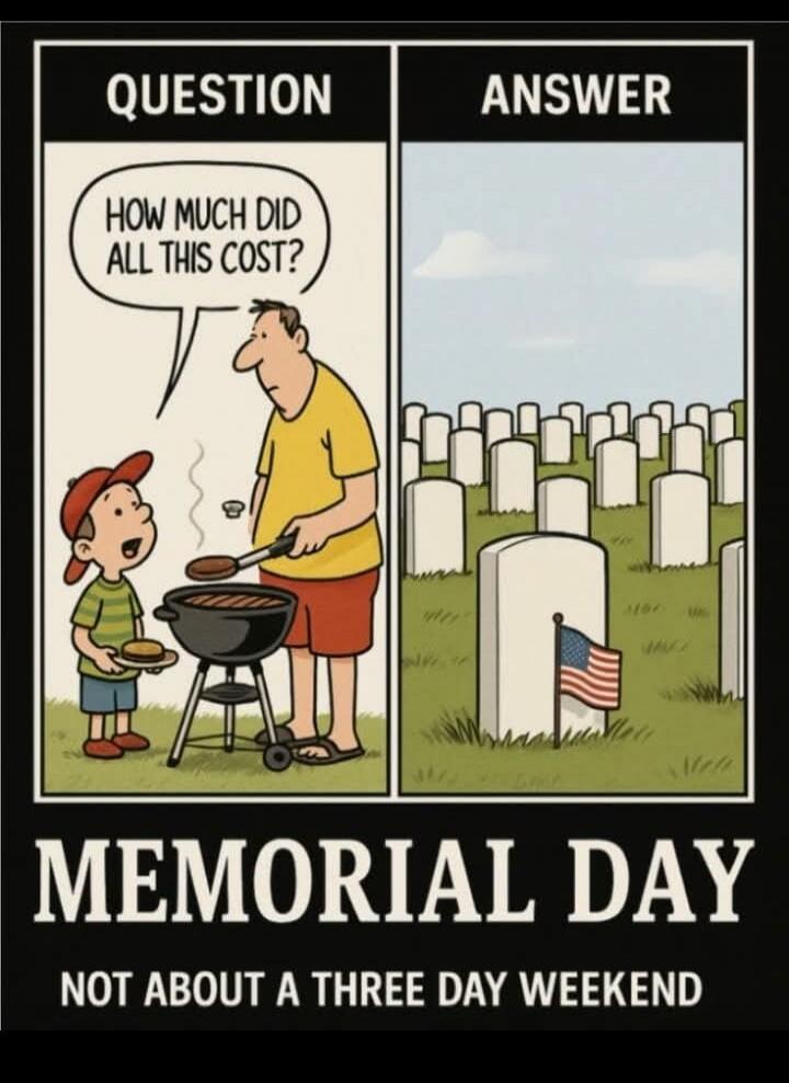 QUESTION ANSWER HOW MUCH DID ALL THIS COST? MEMORIAL DAY NOT ABOUT A THREE DAY WEEKEND