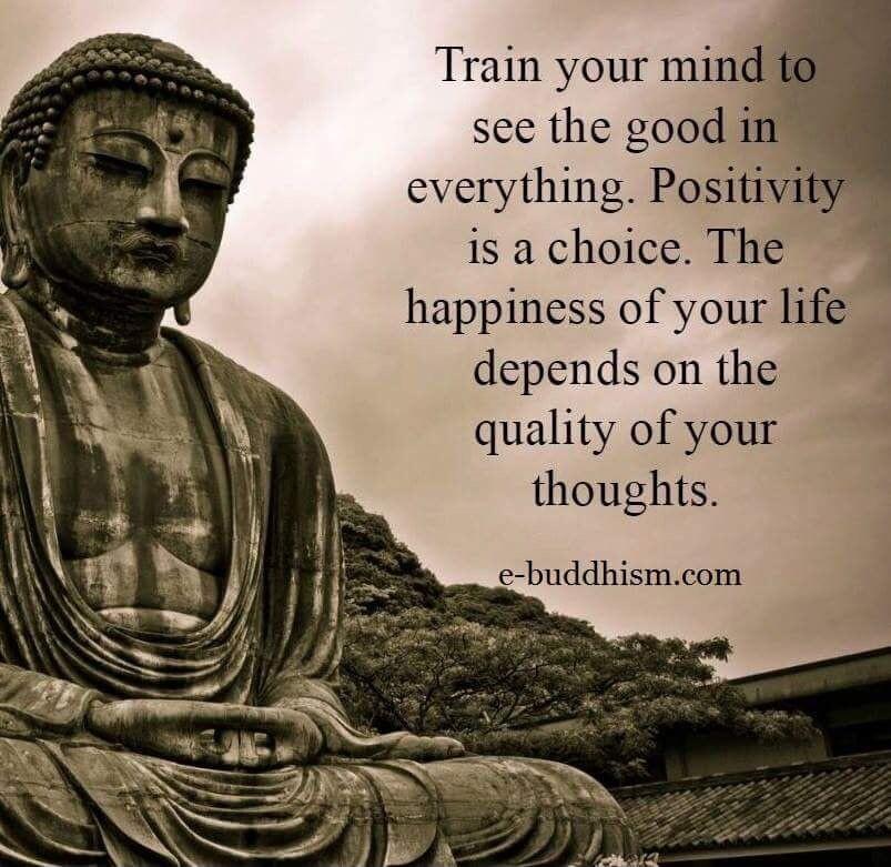 Train your mind e the good everything Positi is a choice The happiness of your life depends on the A quality of your thoughts e buddhismcom