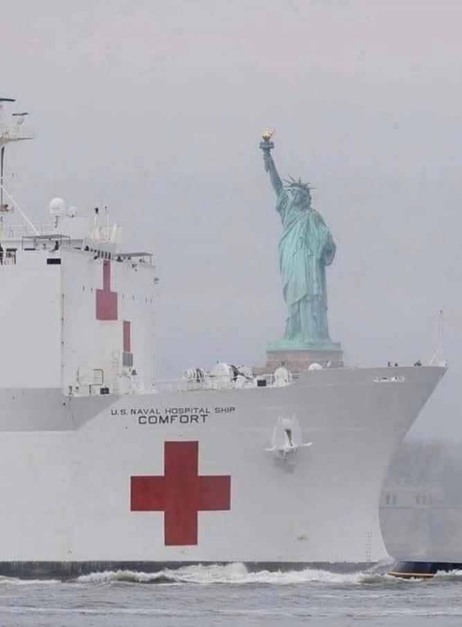 U.S. NAVAL HOSPITAL SHIP COMFORT, Statue of Liberty