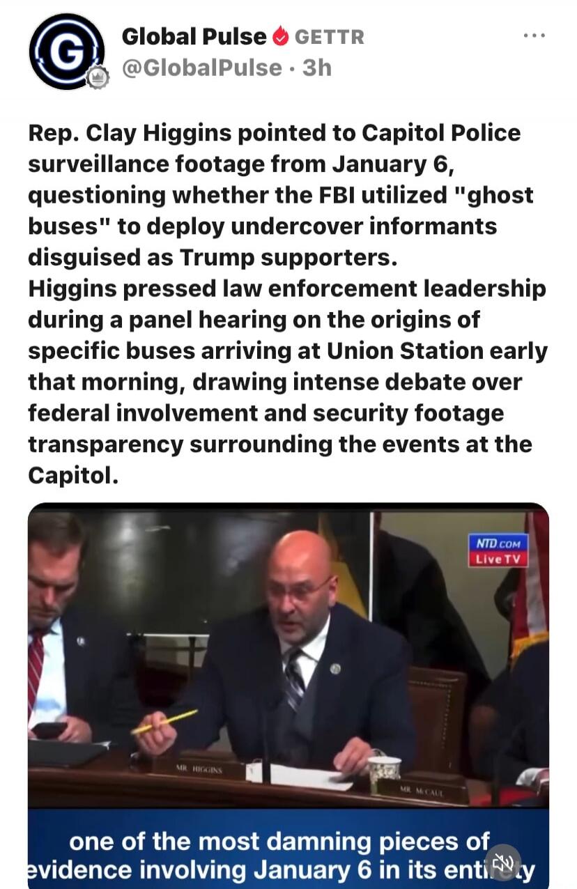 Rep. Clay Higgins pointed to Capitol Police surveillance footage from January 6, questioning whether the FBI utilized 