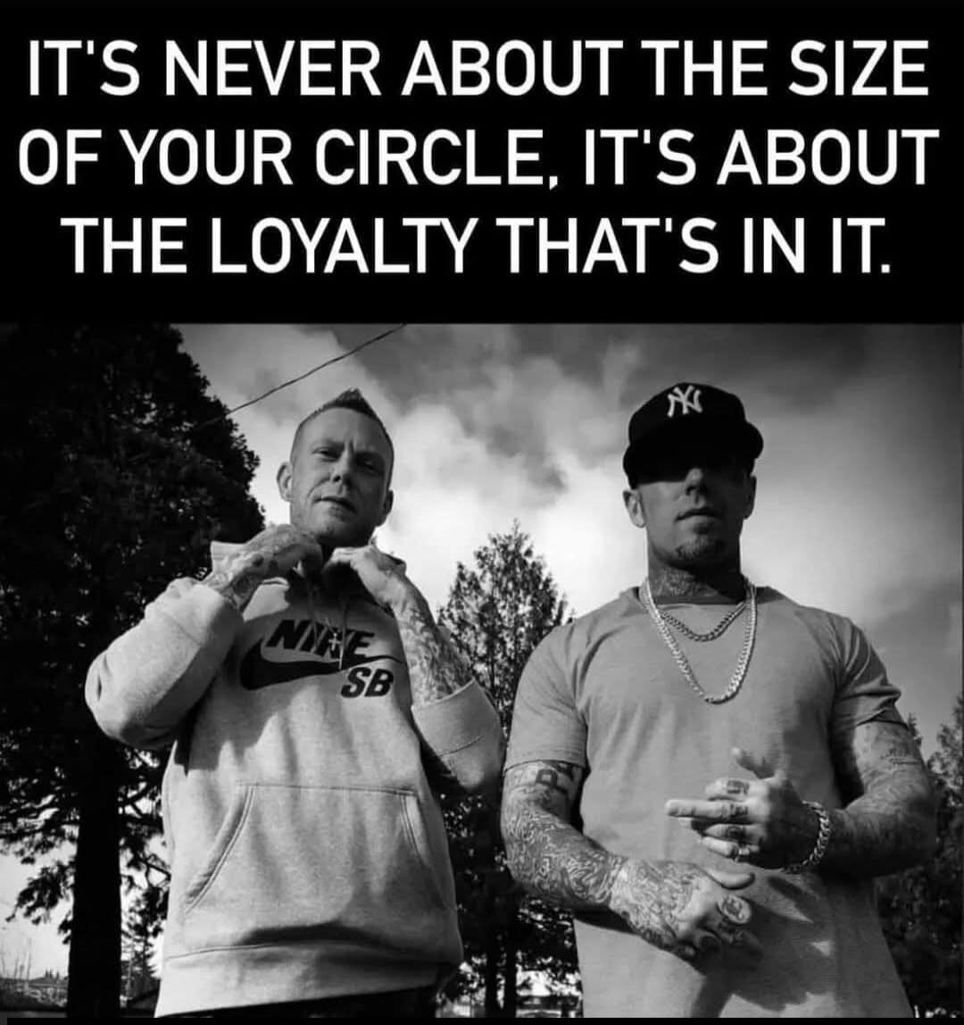 IT'S NEVER ABOUT THE SIZE OF YOUR CIRCLE, IT'S ABOUT THE LOYALTY THAT'S IN IT.