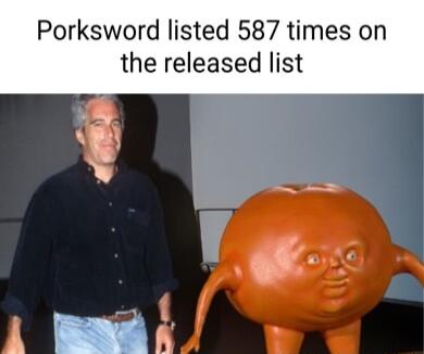 Porksword listed 587 times on the released list