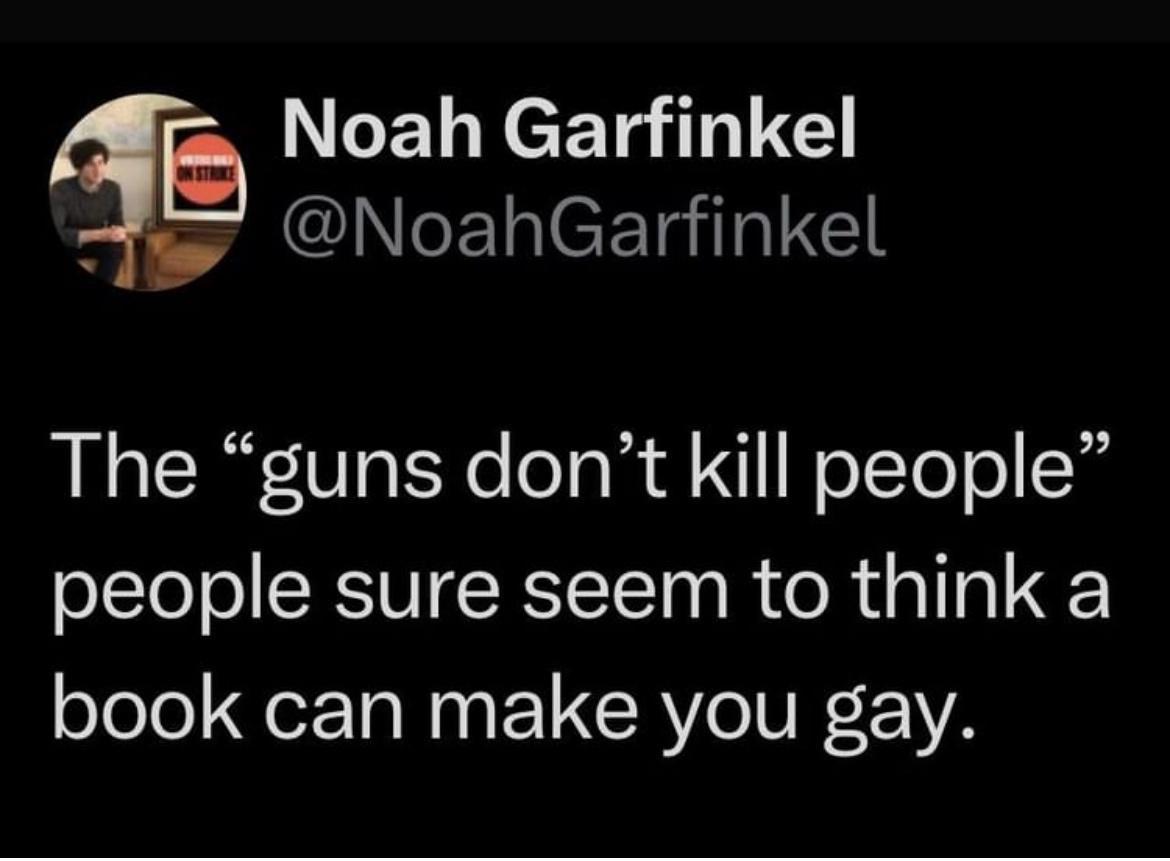 B Noah Garfinkel eETsICETailal The guns dont kill people people sure seem to think a olele LeTa N EUCRY O IR A