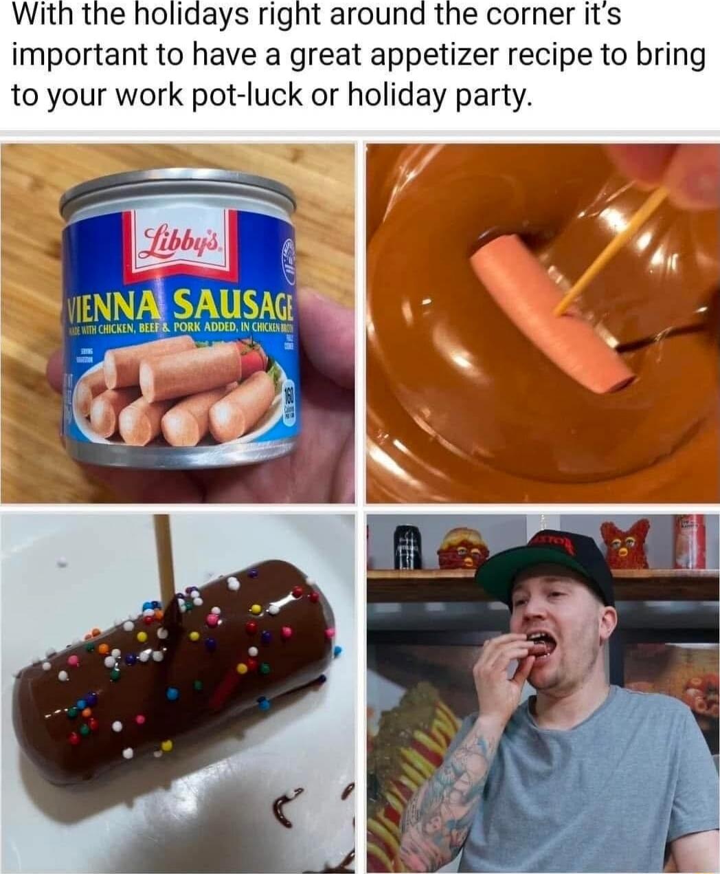 With the holidays right around the corner it’s important to have a great appetizer recipe to bring to your work pot-luck or holiday party. Libby's Vienna Sausage