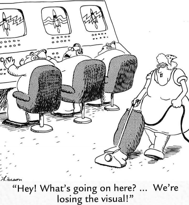 Hey! What's going on here? ... We're losing the visual!