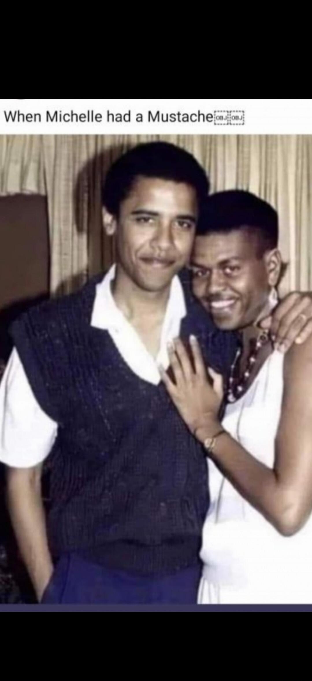When Michelle had a Mustache