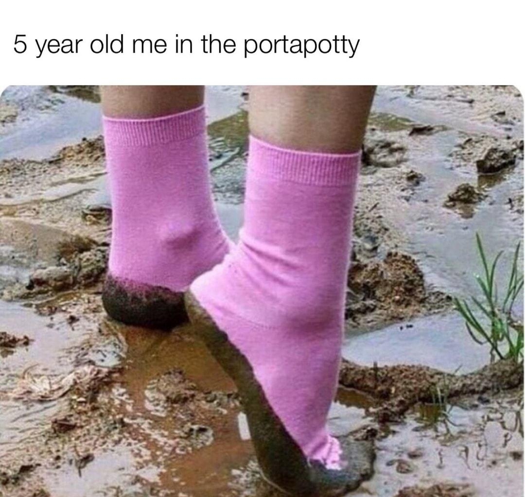 5 year old me in the portapotty