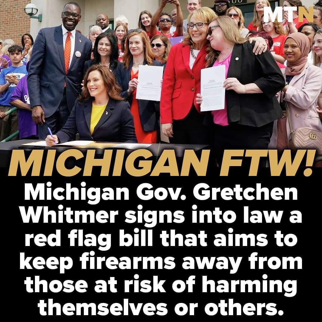 MICHIGAN FTW Michigan Gov Gretchen Whitmer signs into law a CCREC TR GELET R keep firearms away from those at risk of harming themselves or others