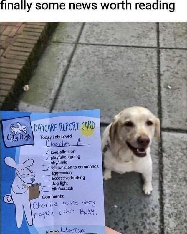 finally some news worth reading o e WaS vesy flagin L B