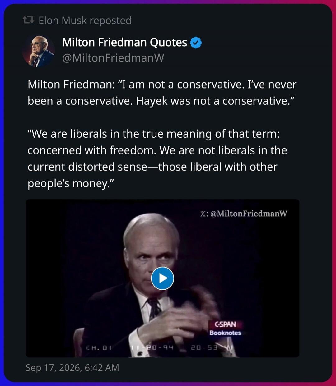 Milton Friedman: 
