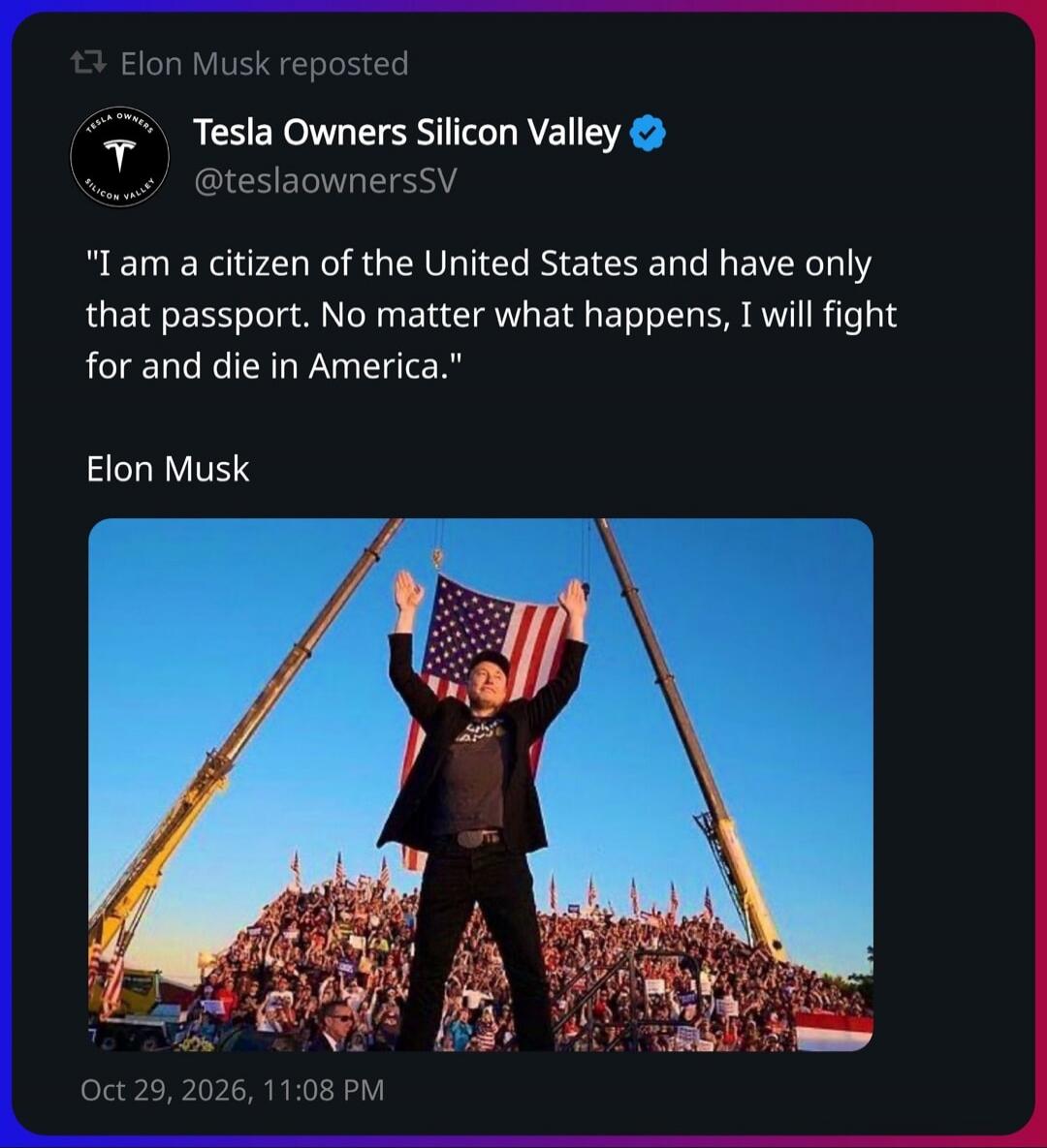 Elon Musk reposted Tesla Owners Silicon Valley @teslaownersSV 
