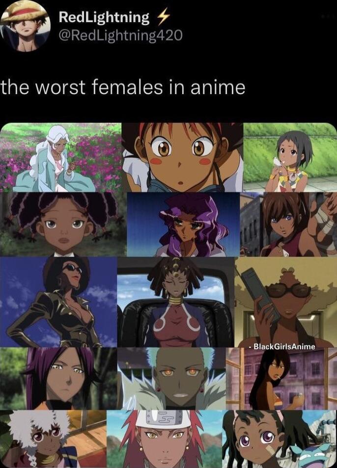 4 RedLightning T RedLightning420 the worst females in anime