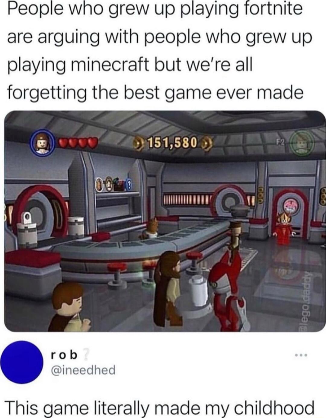 People who grew up playing fortnite are arguing with people who grew up playing minecraft but were all forgetting the best game ever made 151580 I game literally made my childhood