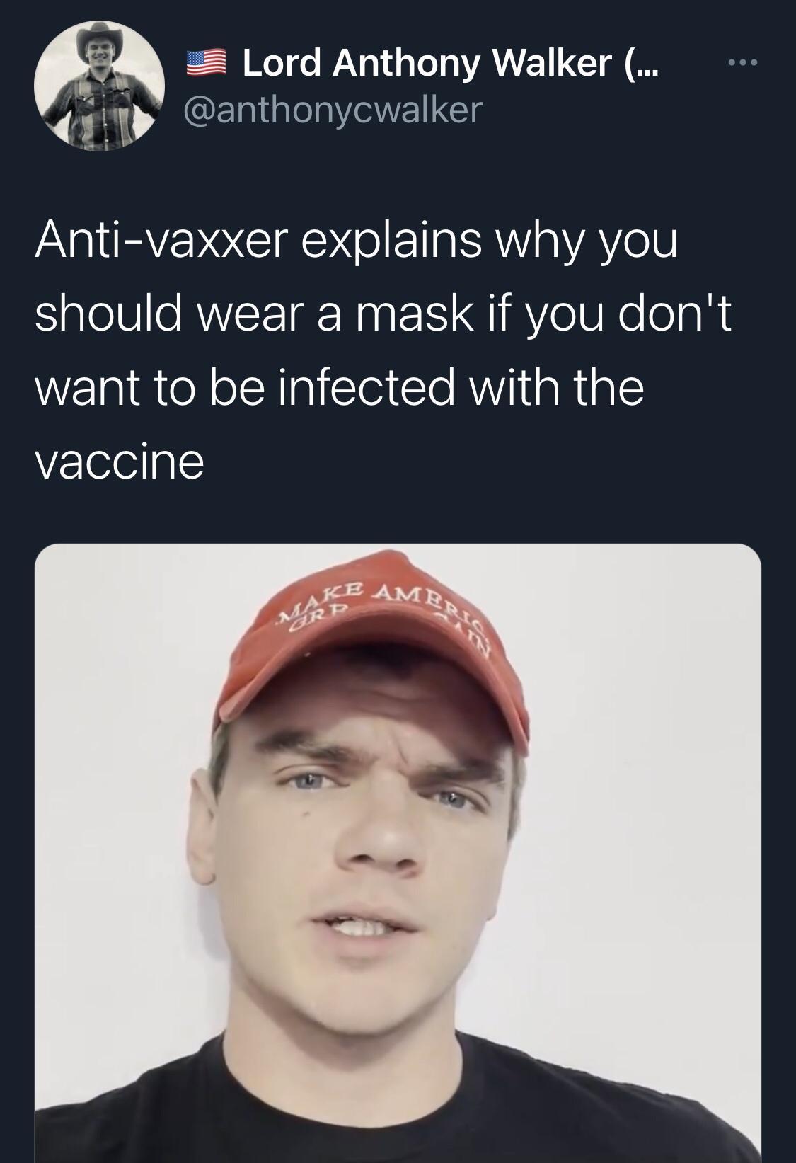 Lord Anthony Walker i QEN GV Anti vaxxer explains why you should wear a mask if you dont want to be infected with the vaccine