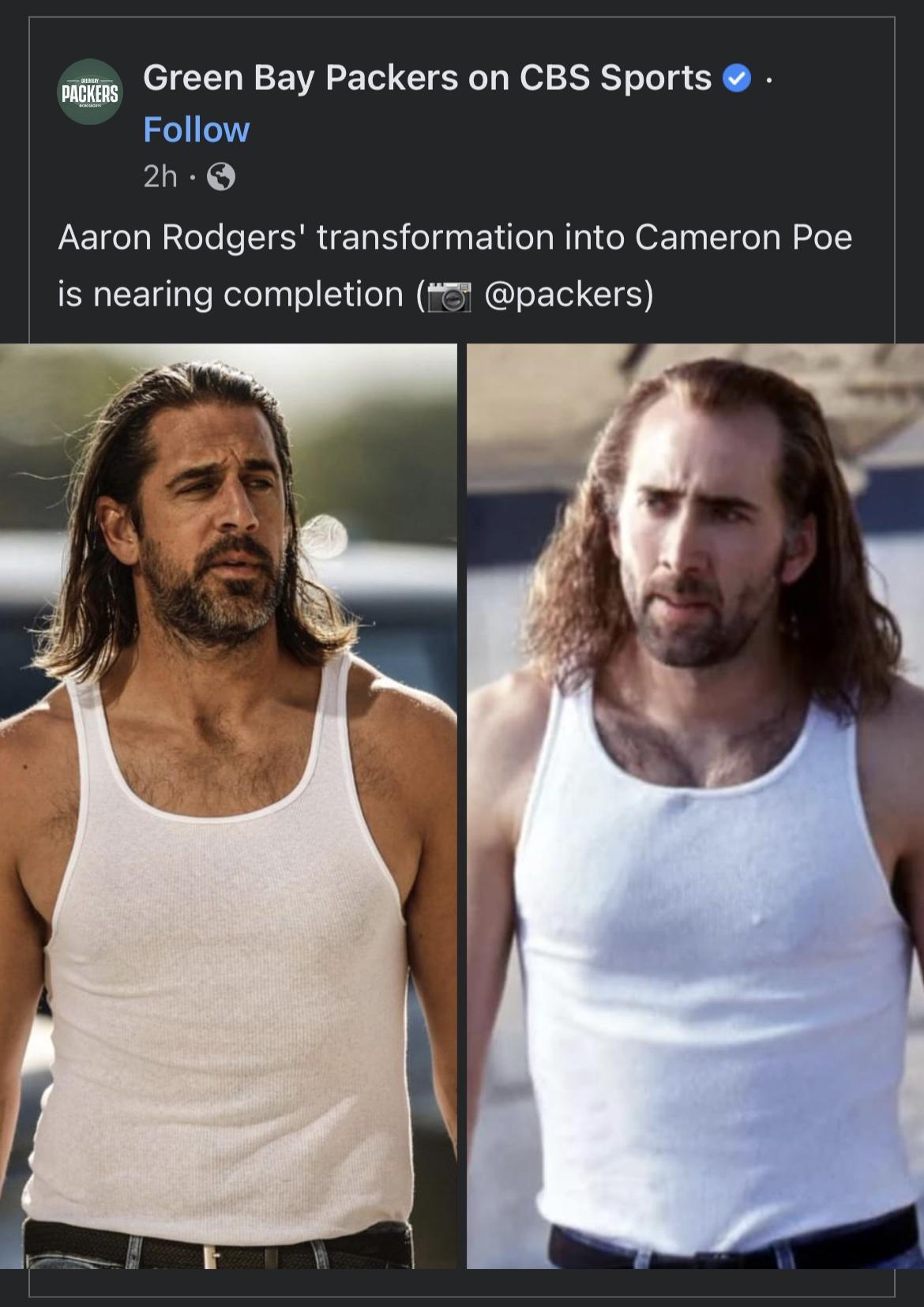 i Green Bay Packers on CBS Sports Follow 2h Aaron Rodgers transformation into Cameron Poe is nearing completion packers
