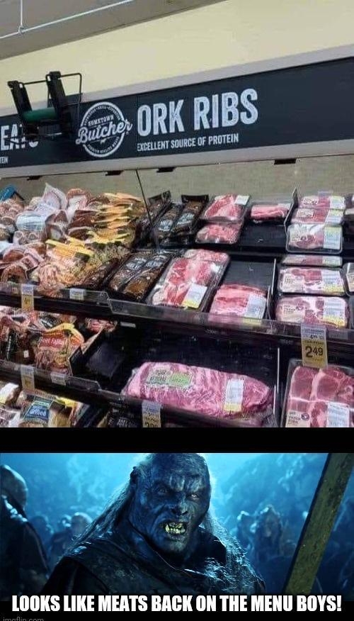 ORK RIBS mum SouRce OF PROTEIN LOOKS LIKE MEATS BACK ON THE MENU BOYS