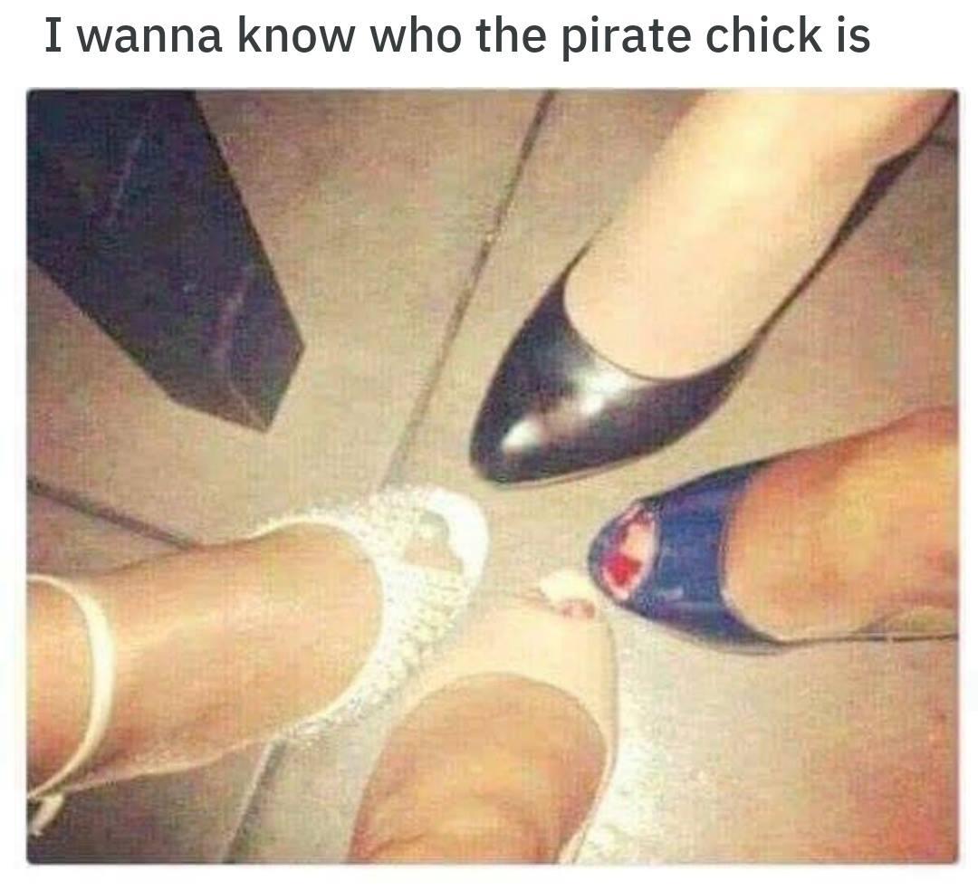 I wanna know who the pirate chick is it
