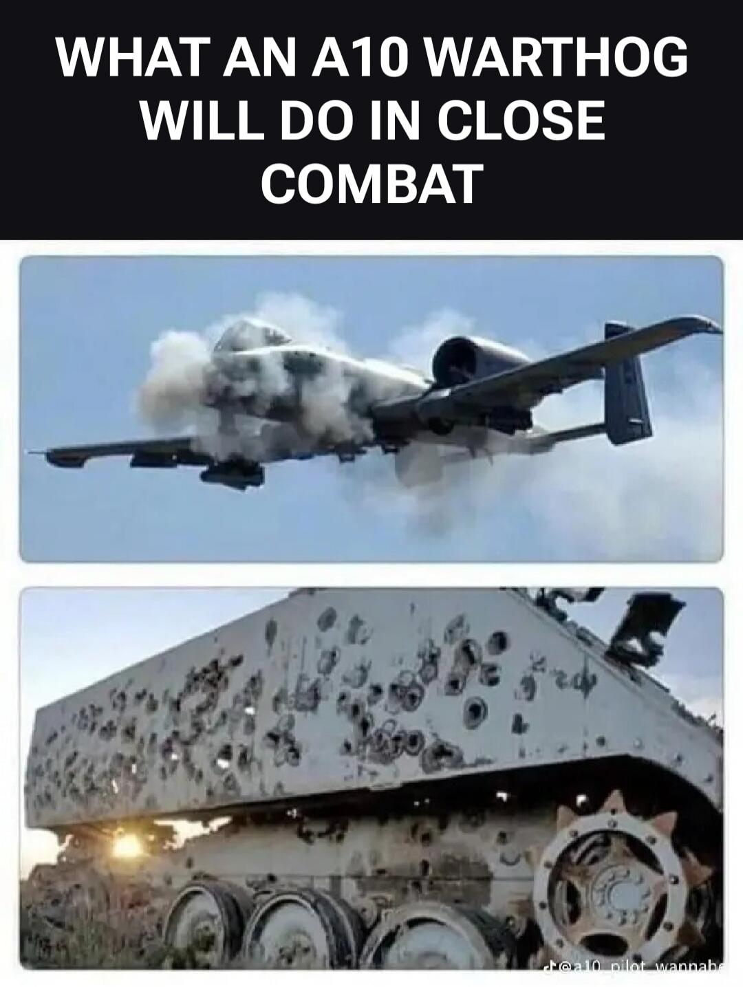 WHAT AN A10 WARTHOG WILL DO IN CLOSE COMBAT