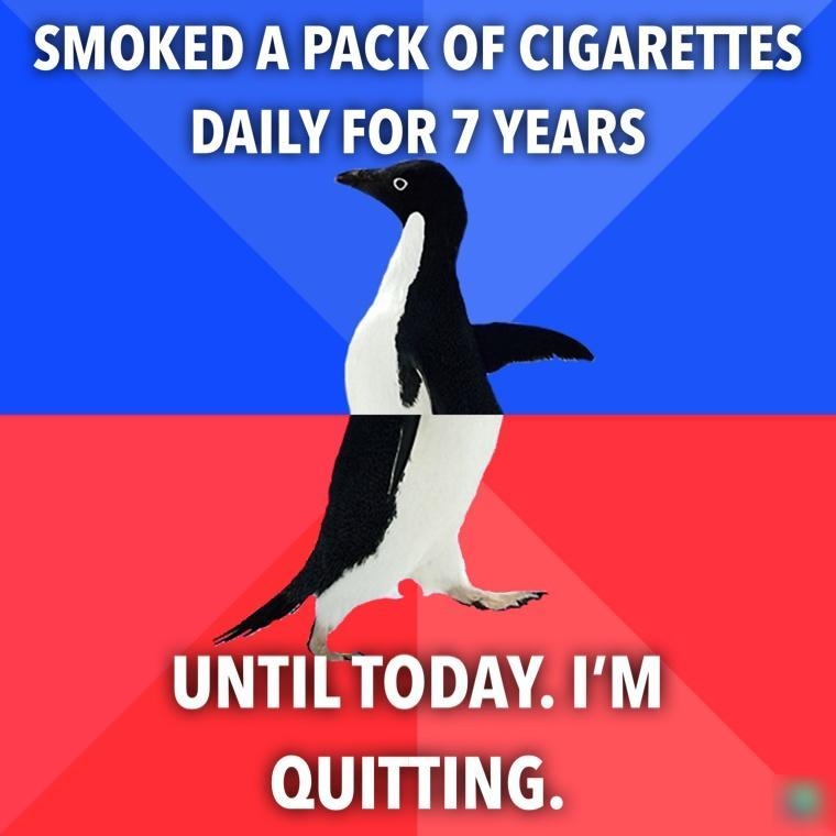 SMOKED A PACK OF CIGARETTES DLVIA G0 A F14 VLR oD AR QUITTING