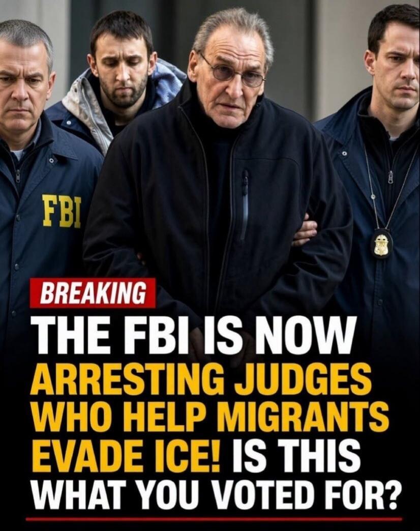 BREAKING THE FBI IS NOW ARRESTING JUDGES WHO HELP MIGRANTS EVADE ICE! IS THIS WHAT YOU VOTED FOR?